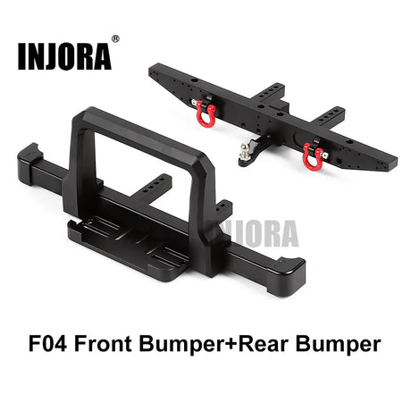 INJORA RC Car Classic Metal Front Rear Bumper for 1/10 RC Crawler TRX4 Defender Upgrade Parts