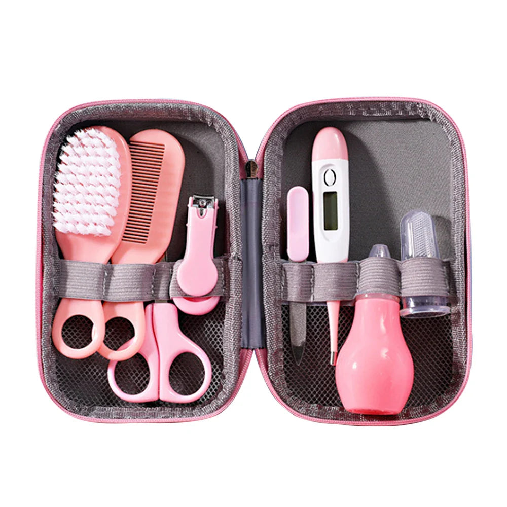 8pcs/set Baby Care Kit Baby Hygiene Kit Nail Scissors Clipper Portable Infant Child Healthcare Tools Sets for Toddler Gift