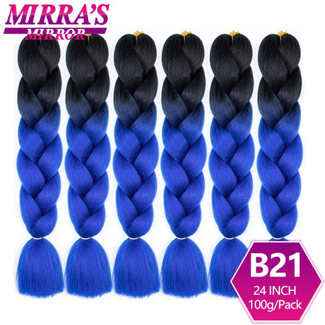 6 Bundles Jumbo Braiding Hair Extensions 24 Inch Synthetic Hair Braids for DIY Box Twist Crochet Hair Wholesale Drop Shipping