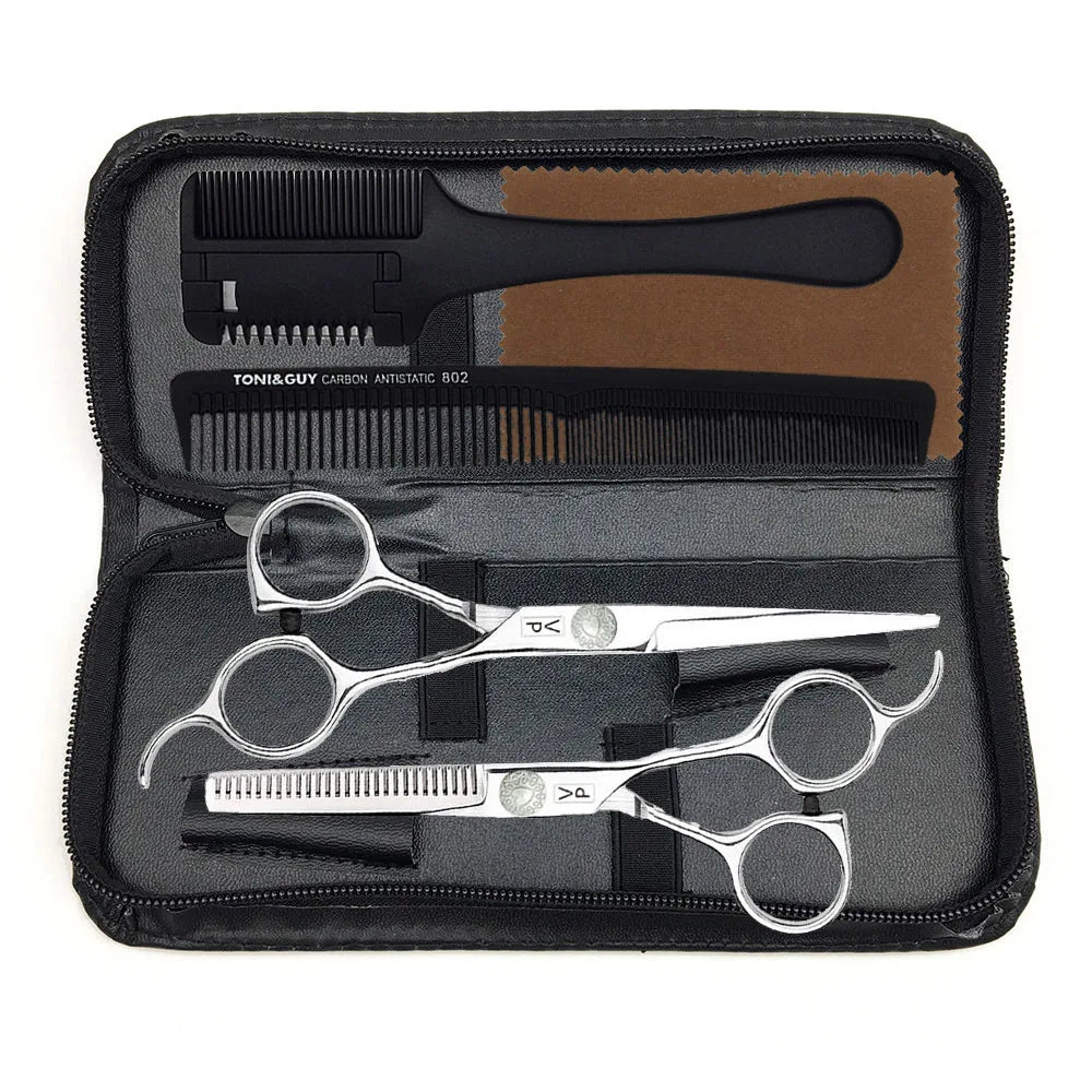 6.0 inch 17cm Professional hairdressing scissors Straight Shears Cutting and thinning tools Barber shop thinning scissors