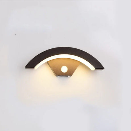 Moden waterproof outdoor wall lamp PIR motion sensor wall light Garden porch frontdoor black aluminum lamp body