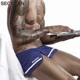 Men's Pyjamas Pajama Bottoms Men's Sexy Underwear Shorts Home Sleepwear Side Slit Pajamas Pants Sleep Shorts Men Nightdress