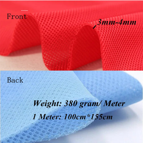 3d Air Spacer Mesh Fabrics Carbon Fiber PET Hygrolon Heavy Seat Cover Soft Thick Breathable Sport Wear 155CM Wide 380g/Meter 3mm