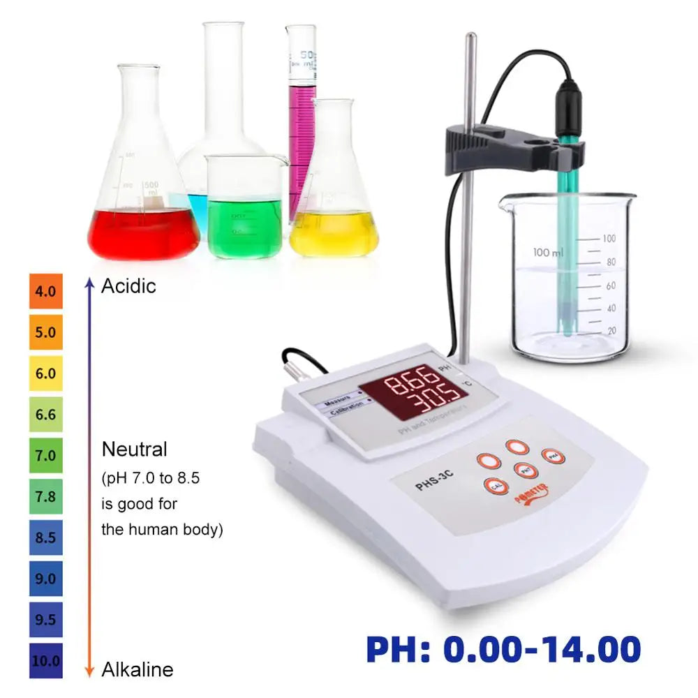 PHS-3C Desktop Automatic Calibration Acidity Meter PH/Thermometer 2In1Digital PH Tetester Laboratory Water Quality Analyzer