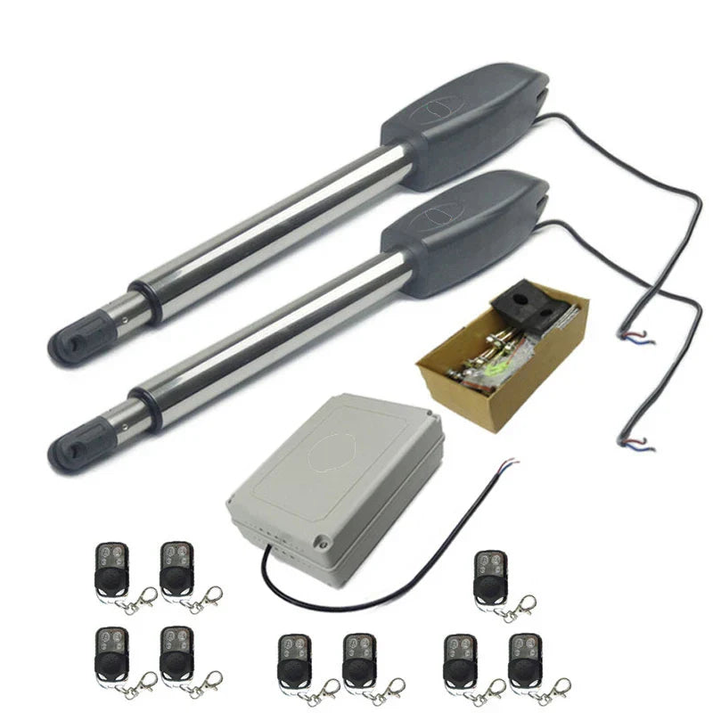 Heavy Duty PKM-C02 Automatic Electric Swing Gate Opener Operator Actuator Remote Control Swing Door Motor Drive Kit AC110V/220V