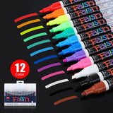 12 Pcs Liquid Chalk Markers Pens Erasable Colors Highlighters LED Writing Board Glass Neon Pen,  Chalkboard Blackboard, Windows