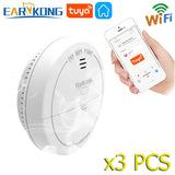 Tuya WiFi Smoke Sensor Fire Protection Top Smoke inlet Detector Smokehouse Combination Fire Alarm Home Security Firefighters