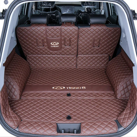 For Chery Tiggo 8 Pro 2021 2023 Trunk Mats Leather Durable Cargo Liner Boot Carpets Rear Film Interior Decoration Accessories