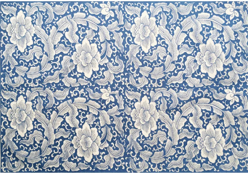 Pottery ceramics clay Transfer paper glaze underglaze flower paper Jingdezhen blue and white porcelain decal paper 54x37cm