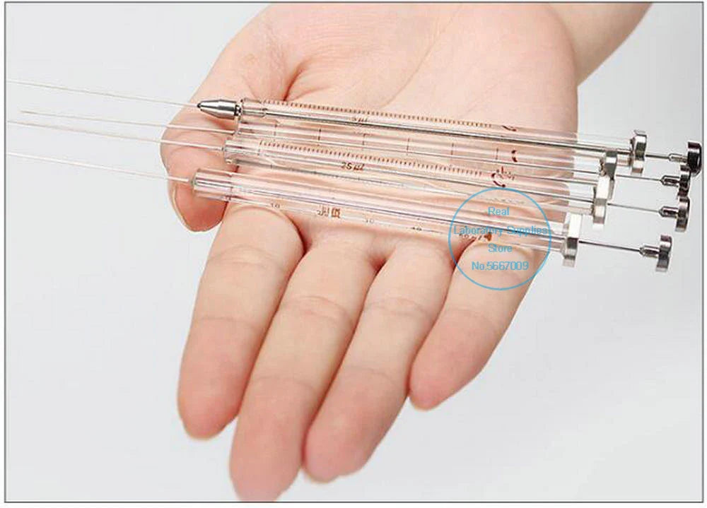 1pcs lab 0.5ul to 1000ul liquid phase Microliter Syringes with flat head, Laboratory chromatographic Microinjector