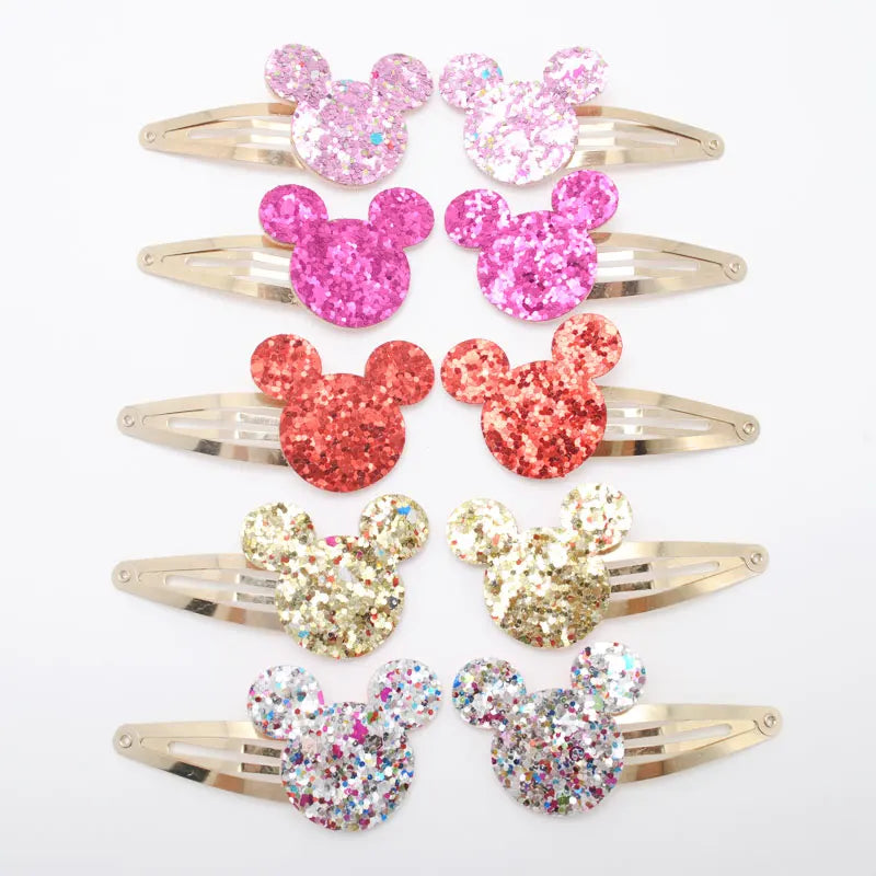 10pcs/lot Small Size Girls Hairclips Glitter Heart  Birthday Gift Baby Girls Hair Accessories Kids  Hair Clip For Children