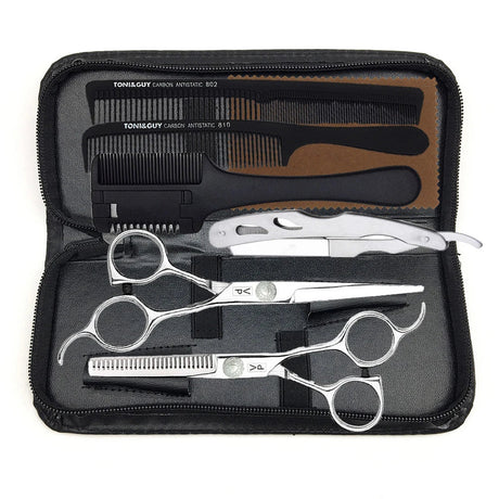 6.0 inch 17cm Professional hairdressing scissors Straight Shears Cutting and thinning tools Barber shop thinning scissors