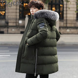 Jacket Winter Men Clothing Streetwear Down Cotton Coat Man Thick Warm Big Fur Hooded Parkas Ropa De Hombre Hiver 669999