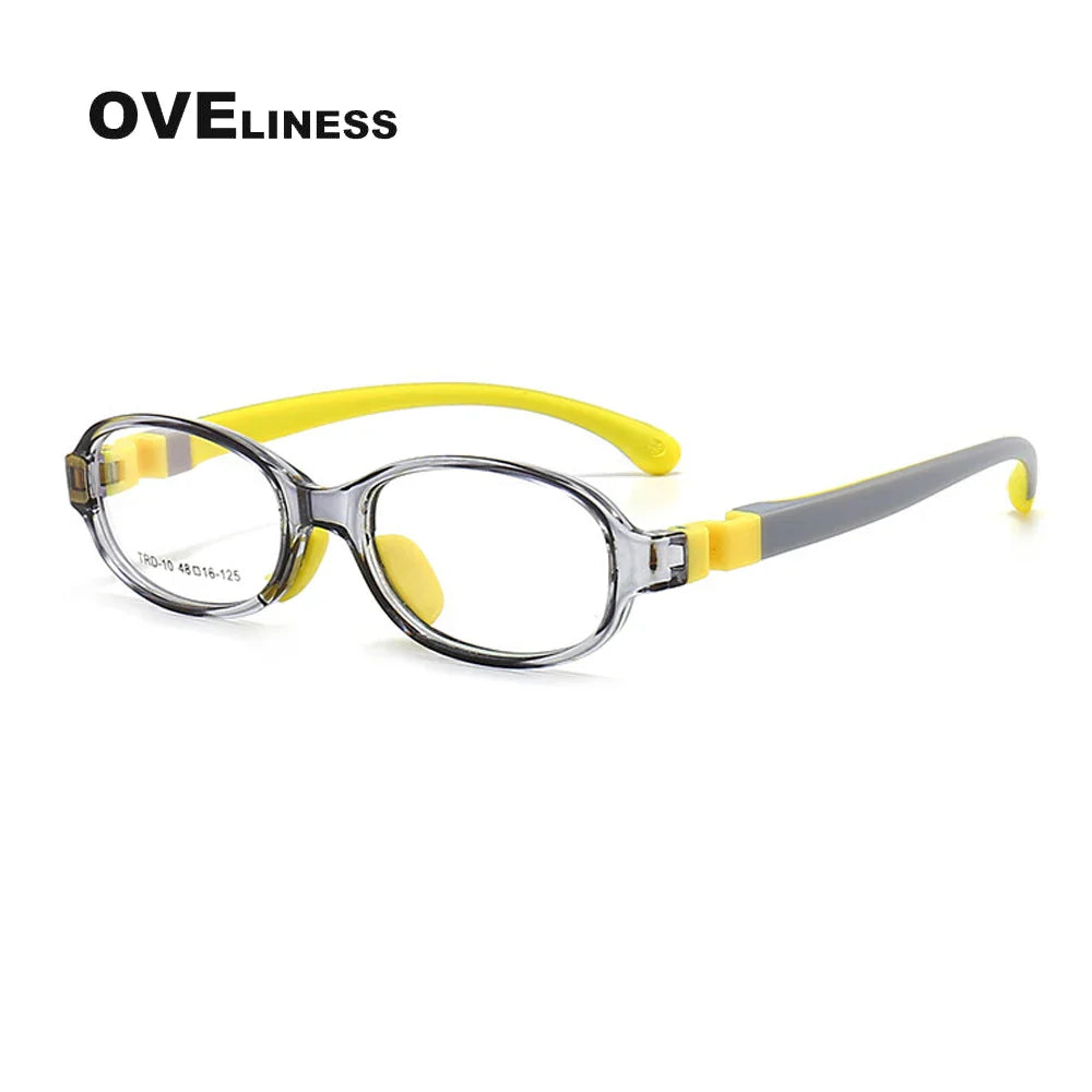 Kids Round Glasses Myopia Optical Eyeglasses Glasses Frame boy girl Prescription Silicone Flexible Children’s Glasses eyewear