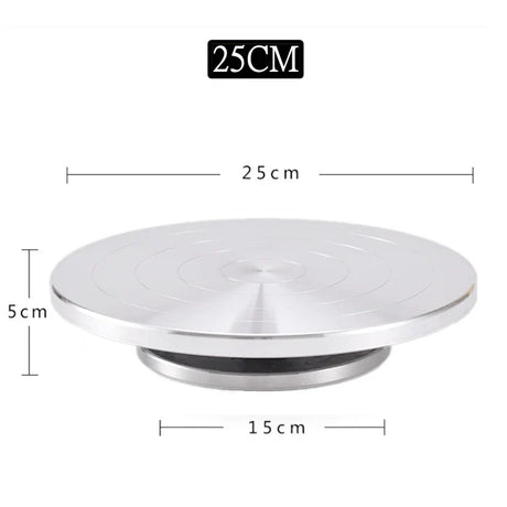 15/20/25/30CM Pottery Wheel Aluminum Turntable, DIY Clay Tools Double-Sided Cake Pottery Turntable Sculpture Ceramics Cake Stand