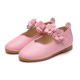 1-11 year Leather Girls Shoes Flowers Party Shoes For Baby Princess Shoes for Kids Children Flats Dress Shoe White Sandal Lady s