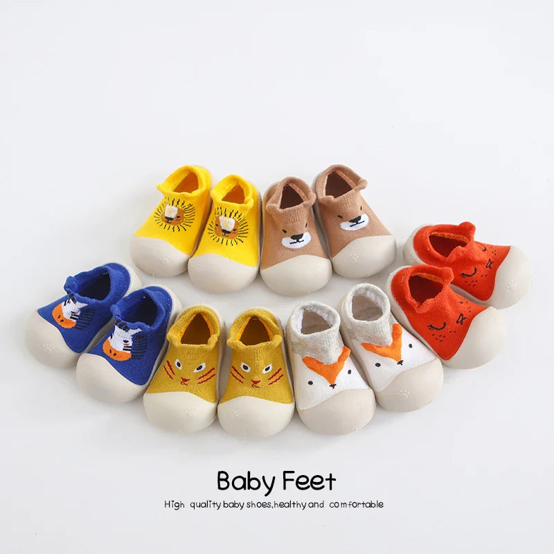 Baby sock Shoes Anti-slip Spring Cartoon animal Shoes Baby Girl baby boy Soft Rubber Sole shoes