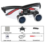 Dentistry Binocular Magnifier 2.5X 3.5X Ultra-lightweight Optical Loupes 320-420mm Magnifying Glass for Dental Surgery