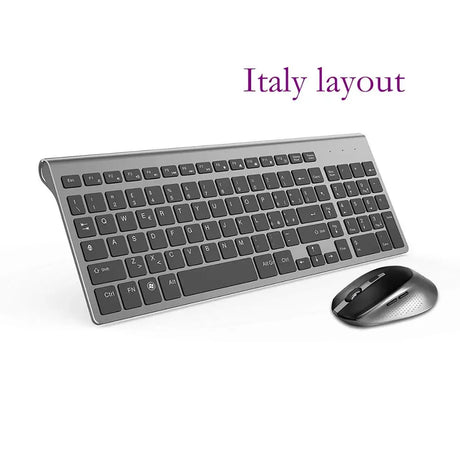 Russian Spain USA French Ltalian German UK layout Wireless Keyboard and Mouse Combo Silent Mice for PC Laptop, Computer Windows.