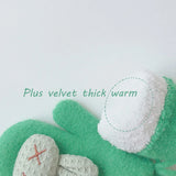 Autumn Winter Warm Baby Gloves Cartoon Animal Bunny Thicken Kids Gloves For Baby Girl Boy Soft Nylon Children Mittens