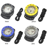 Multifunction Scuba Diving Compass Camping  Climbing Hiking Mini Carabiner Luminous Elastic Rope Waterproof Compass Watch