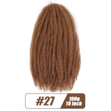 18inch Synthetic Afro Kinky Marley Braids Hair Soft Jumbo Crochet Braids Hair Extensions For Women Long Ombre Marley Twist Hair