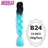 Jumbo Braiding Hair Extensions 24inch Ombre Hair For Braids 5Pcs Box Braid Yaki Texture Synthetic Fiber Fake Hair Mirra’s Mirror