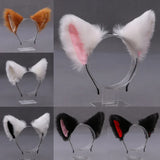 Women Anime Furry Animal Kitty Cat Ears Headband Kawaii Lolita Maid Hair Hoop Halloween Cosplay Party Fancy Headwear