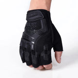 1Pair Summer Fingerless Tactical Gloves Military Men Women Knuckles Protective Gear Hand Driving Climbing Cycling Bicycle Riding