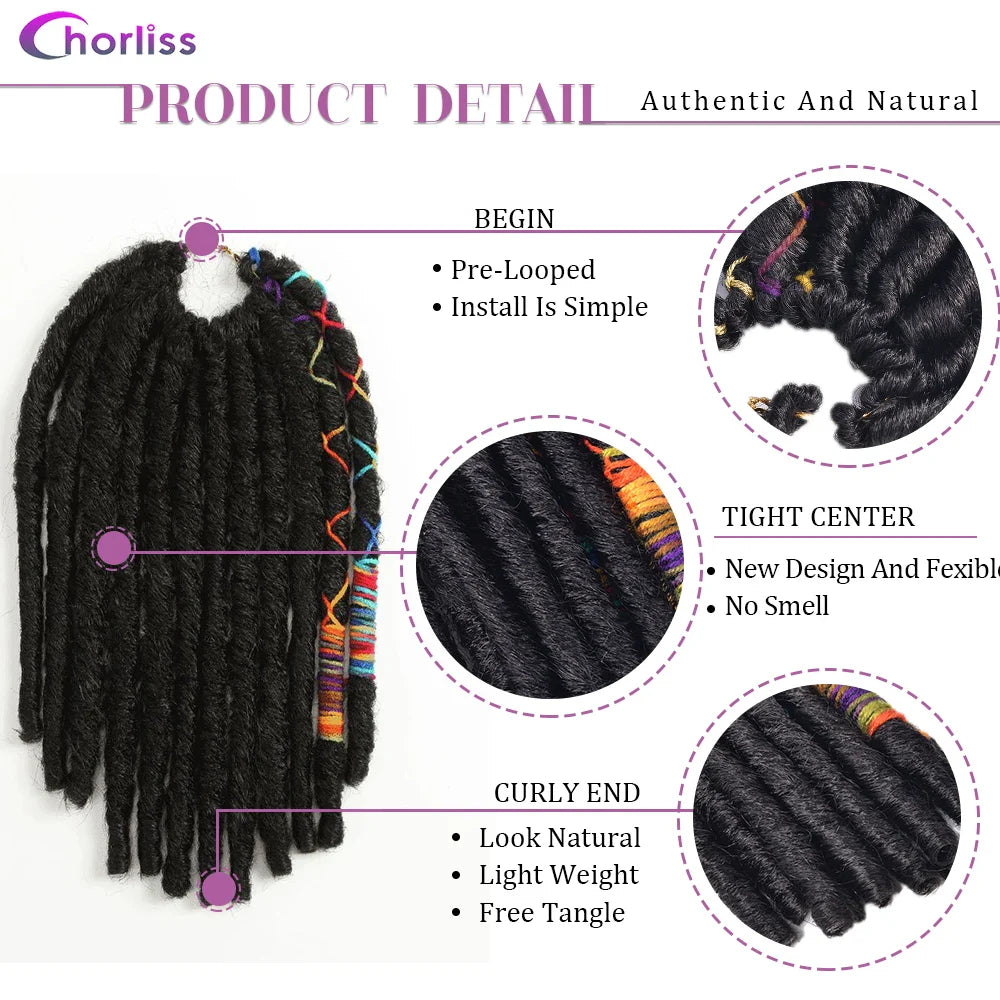 Jumbo Faux Locs Synthetic Crochet Braids Hair Extension Afro Hairstyles Soft Dreadlock For Women Crochet Braiding Hair