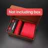 modern ties for men 2024 red Set Gift Box Jacquard Necktie And Pocket Square Clip Cufflinks Red Black Blue Handkerchief Formal