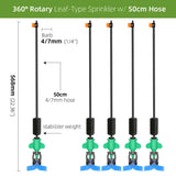 360 Degrees Leaf-Type Automatic Rotary Sprinkler Hanging Fogger Spray-head Irrigation Equipment Garden Watering Micro Jet Lawn