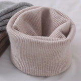 Korean Solid Color Cashmere Collar Pullove Warm Scarf Men Women Winter Thick Windproof Neck Protect Elastic Wool Knit Scarve O20