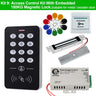 OBO Hands Door Access Control System Kit RFID Keypad + Power Supply + Electric 180KG Magnetic Lock Strike Door Locks for Home