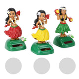 Solar Powered Shaking Head Toy Hula Auto Interior Dashboard Decoration Hawaii Girl Car Ornaments