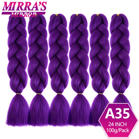 6 Bundles Jumbo Braiding Hair Extensions 24 Inch Synthetic Hair Braids for DIY Box Twist Crochet Hair Wholesale Drop Shipping