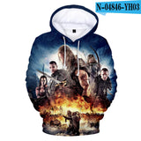 2021 Vikings Ragnar Lothbrok 3D 3D Hoodie Pullovers Sweatshirt Round Neck 3D Hoodie Pullover Men/women Pullovers Boys/girls Stre