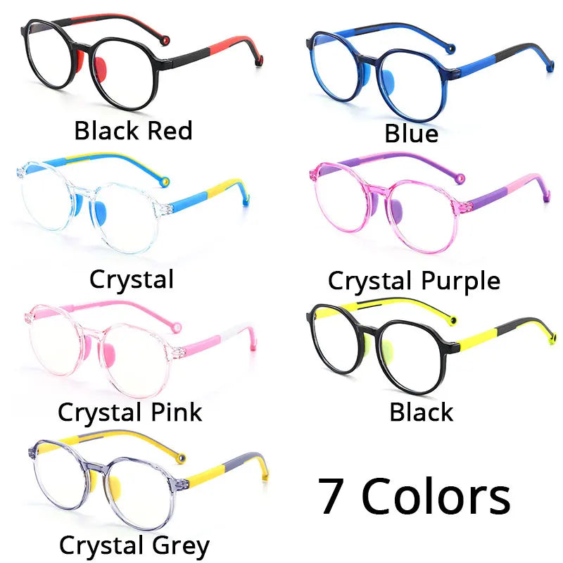 Children&#39;s Computer Blue Anti Light Glasses Girl Boys TR90 Eye Protect Eyeglasses Kids Transparent Optical Spectacle Frame