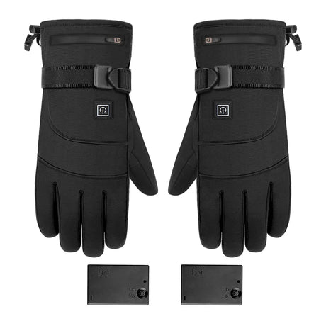 2x Winter Motorcycle Gloves Men Electric Heated Gloves TouchScreen Thermal Guantes Battery Powered for MTB Riding Heating Gloves