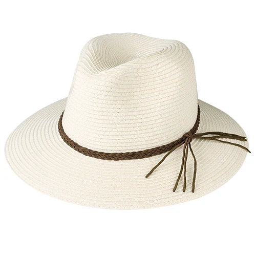 FURTALK Summer Straw Hat for Women Panama Beach Hat Bucket Sun Hats Female Summer Big Brim UV Protection Cap chapeau femme 2020