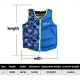 SWROW Life Jacket Fishing Vest Water Sports Kayaking Swimming Surf Drifting Adult Life Jacket Neoprene Safety Vest Rescue Boats