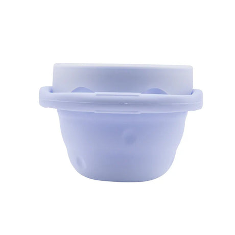 BPA Free Kids Silicone Food Storage Foldable Box Solid Color Baby Snack Cup Portable Children Snacks Container with Lid Kids Cup