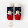 Newborn Baby Winter Cartoon Christmas Socks Thicken Cotton Warm Floor Kids Sock Non-Slip Children Thermal Socks For 0-4 Years