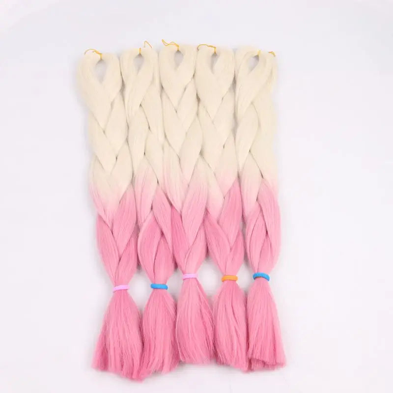 Luxury ForBraiding 3pcs bulk buy Henlon 24inch 60cm Folded Two Three Tone Color Ombre Braiding Synthetic Jumbo Braids