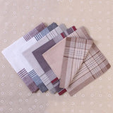 5Pcs Multicolor Plaid Stripe Men Pocket Squares Business Chest Towel Pocket Hanky Handkerchiefs Hankies Scarves 100% Cotton