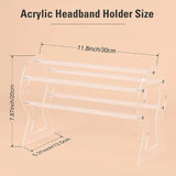 Multifunctional Headband Holder Clear Jewelry Organizer Perfect Headband Display Organizer for Teen Girl Women Gifts