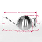 1L Stainless Steel Watering Pot Gardening Potted Small Watering Can With Handle For Watering Plants Flower Garden Tool