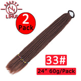 24Inch Synthetic Pontail Tail Hair Ombre Braiding Hair Jumbo Braid Same Color Crochet Hook Braids Hair Extension 2Packs