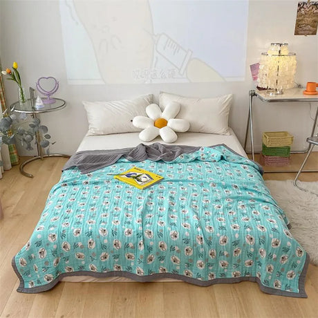 5 Size Baby Muslin Cotton Blanket 6 Layer Gauze Cotton Kids Adult Bedding Sleeping Blanket Bed Sheet Bedspread Children Blanket