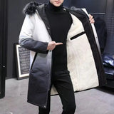 Men Winter New Warm Casual Fur Hooded Jacket Parkas Men Outdoor Fashion Warm Thick Pockets Army Coat Parkas Men